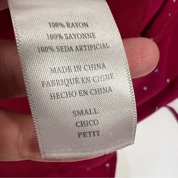 Rails Sz S Aimee Wrap Dress in Rouge Offset Dot - Picture 7 of 9